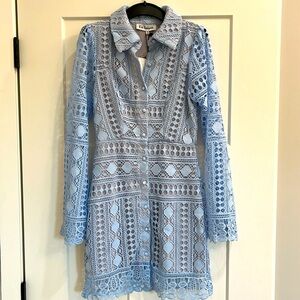 En Saison. Crochet shirt dress.
